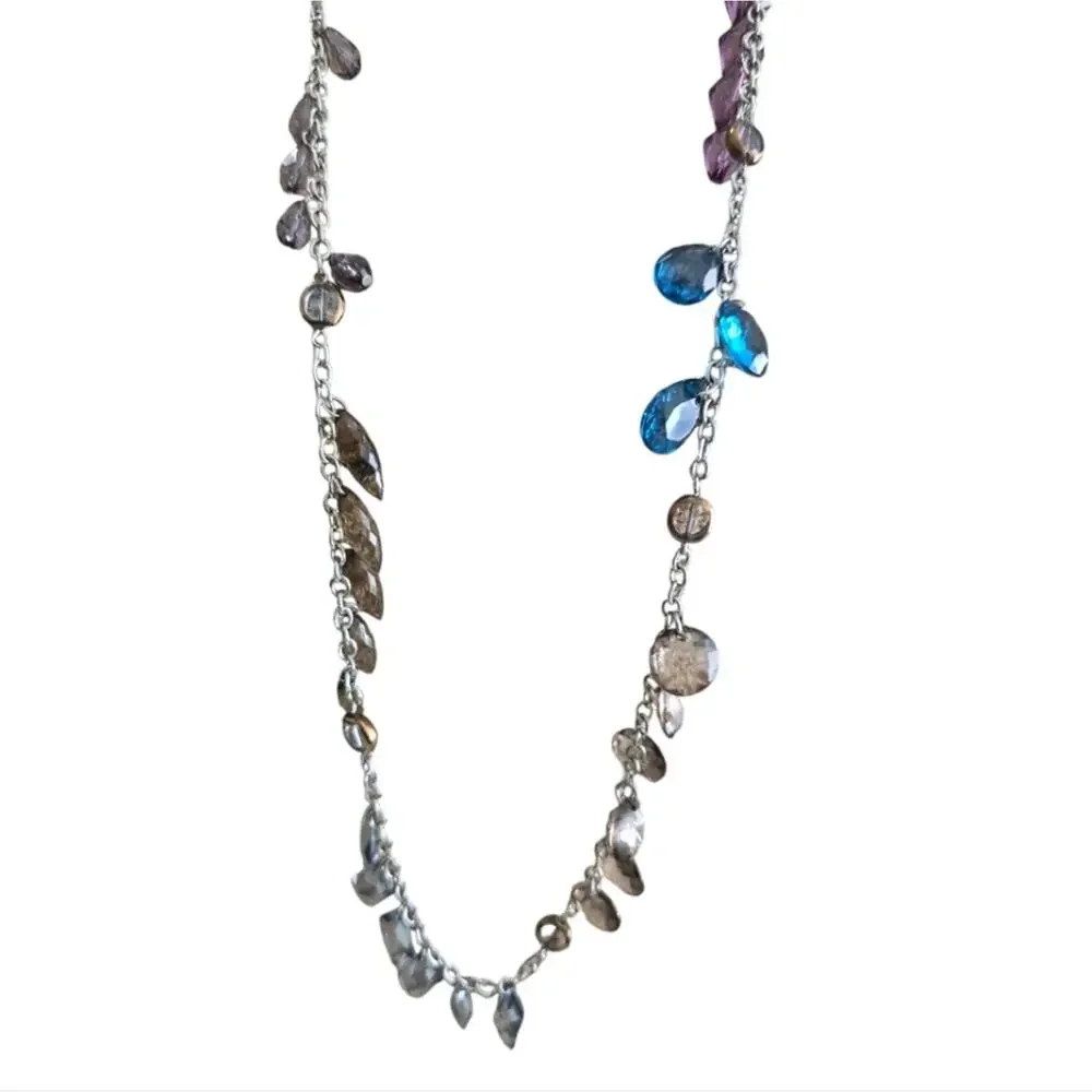 Treska Multi Colored‎ Long Beaded Dangle Necklace!!